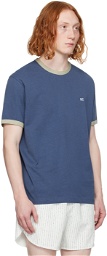 Recto Blue Embroidery T-Shirt
