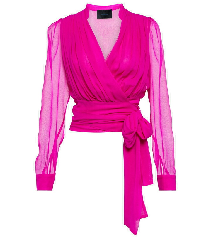 Photo: Costarellos Faye gathered silk blouse