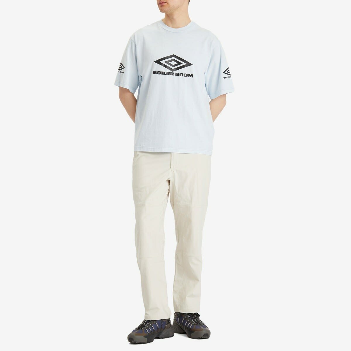 Boiler Room Men's x Umbro Washed T-Shirt in White