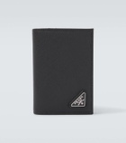 Prada Logo Saffiano leather card case