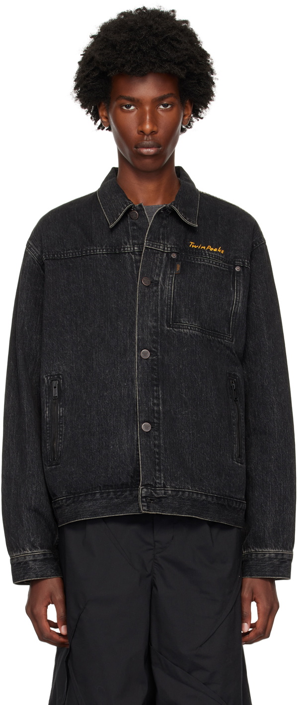 UNDERCOVER Black Graphic Denim Jacket