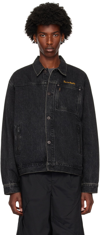 Photo: UNDERCOVER Black Graphic Denim Jacket