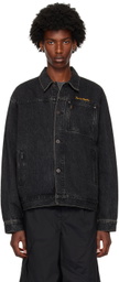 UNDERCOVER Black Graphic Denim Jacket