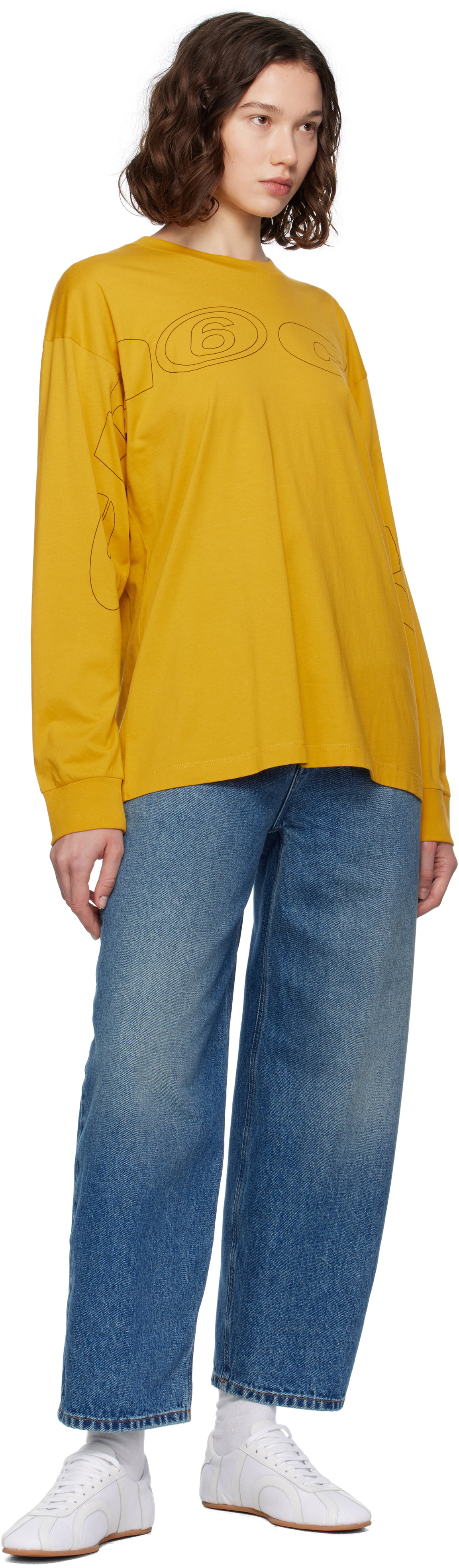 MM6 Maison Margiela Yellow Long Sleeve T-shirt