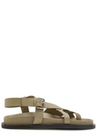 A.emery Elbert Leather Sandals Beige