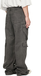 Rick Owens DRKSHDW Gray Tower Double Cargo Pants