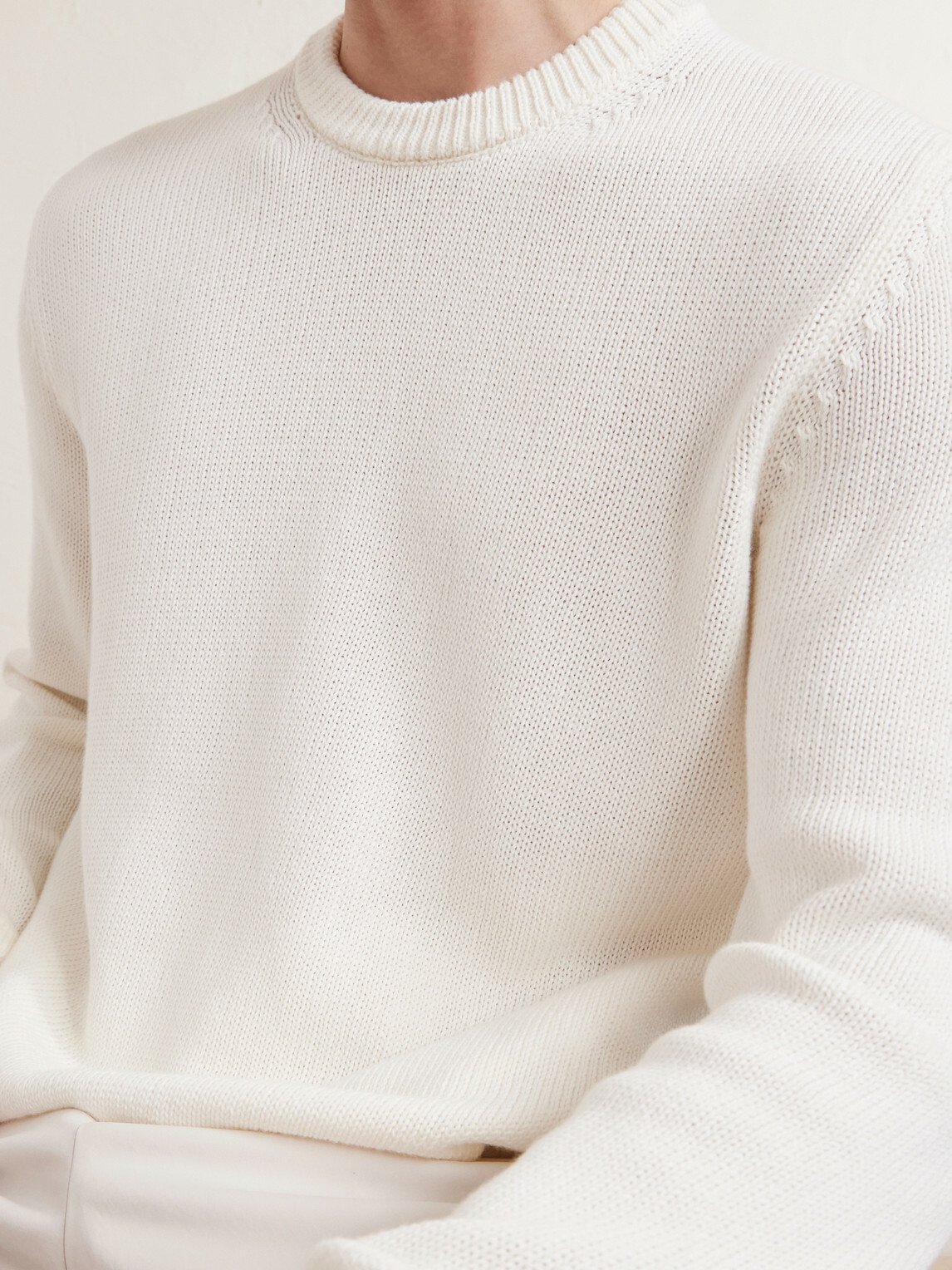 Slowear - Slim-Fit Cotton Sweater - White