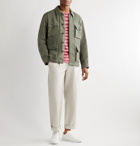Mr P. - Garment-Dyed Linen Overshirt - Green
