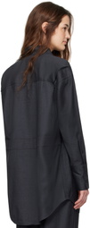 CO Gray Melange Button Down Shirt
