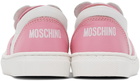 Moschino Baby White & Pink Teddy Slip-On Sneakers