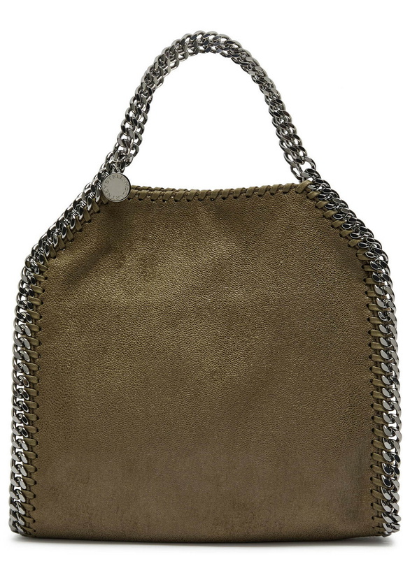 Photo: Stella Mccartney Falabella Mini Faux Suede Tote - Olive - One Size