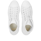 Saint Laurent Men's Malibu Mid Signature Sneakers in White