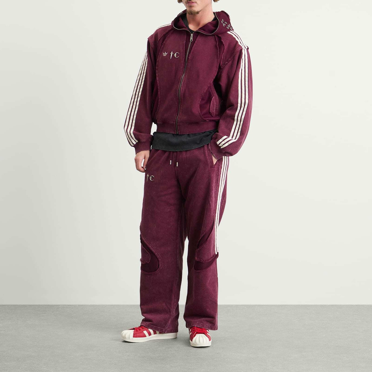 Adidas Men's x Thug Club TG Sweat Pant in Burgundy