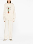 Moncler Genius X JW Anderson Neutral Logo Print Fleece Hoodie