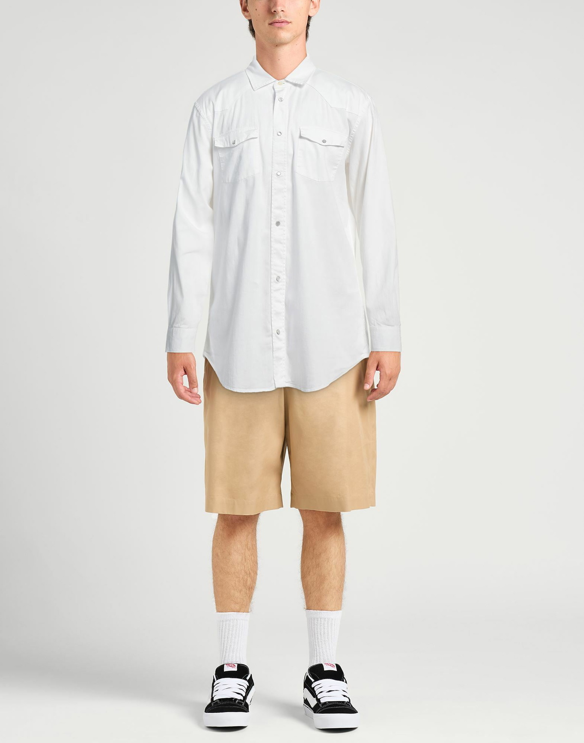 Dondup Mens Denim shirt in White