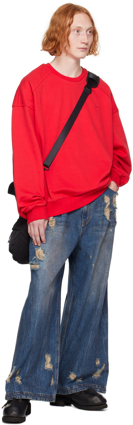Juun.J Red Graphic Sweatshirt