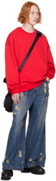 Juun.J Red Graphic Sweatshirt