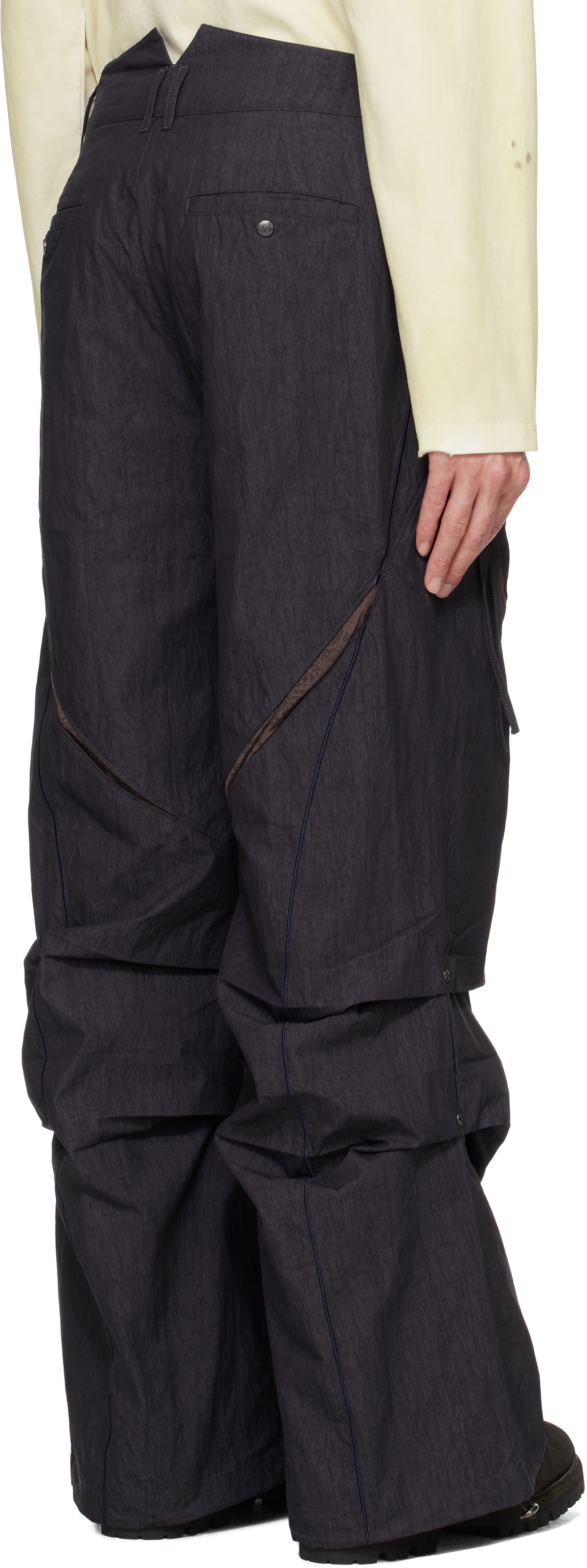 Professor.E Gray Parachute Worker Trousers