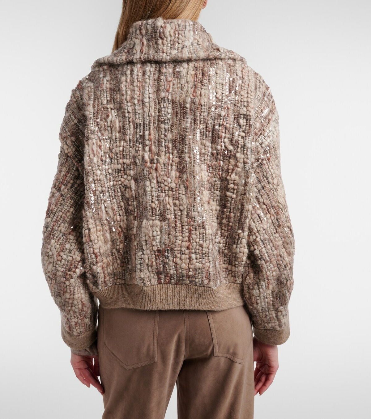 Brunello Cucinelli Sequined mohair-blend cardigan
