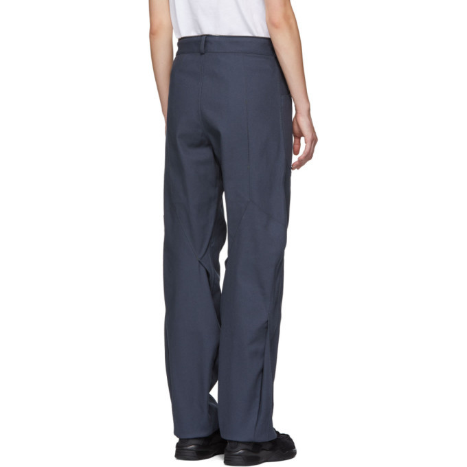 Kiko Kostadinov Reversible Grey and Green Triple Dart Trousers