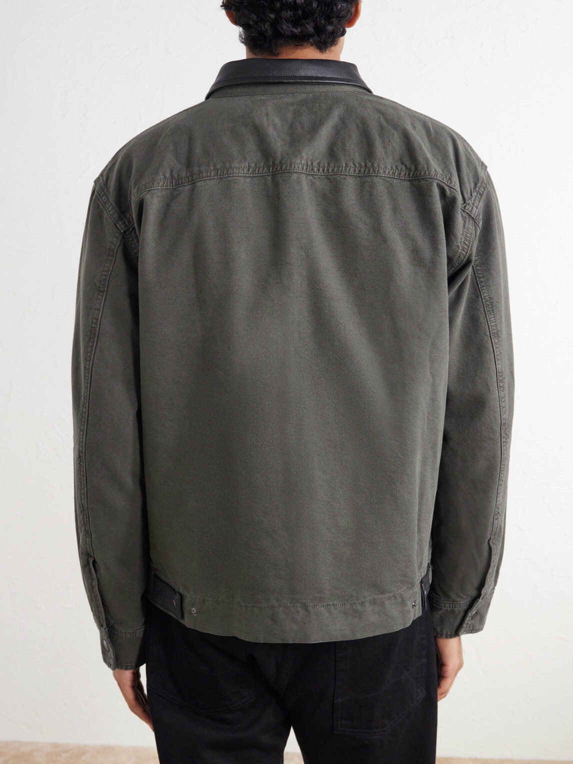 Rag & Bone - Leather-Trimmed Cotton-Canvas Jacket - Green