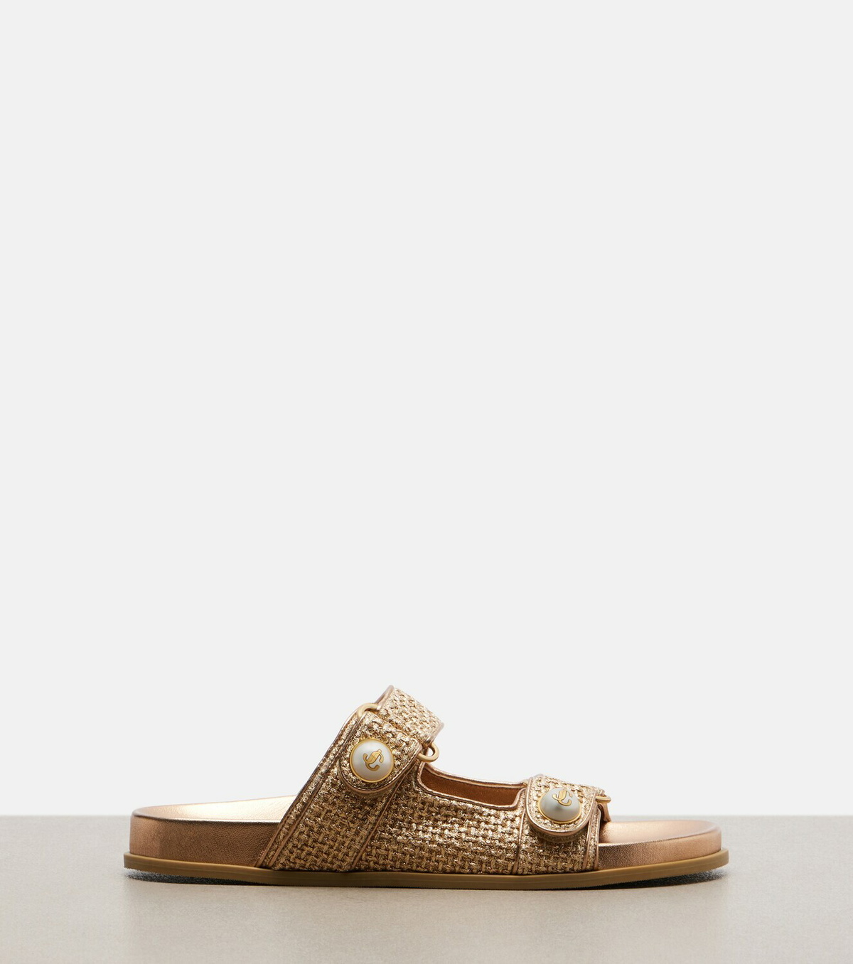 Jimmy Choo Fayence raffia-effect sandals