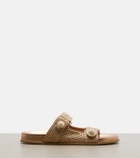 Jimmy Choo Fayence raffia-effect sandals