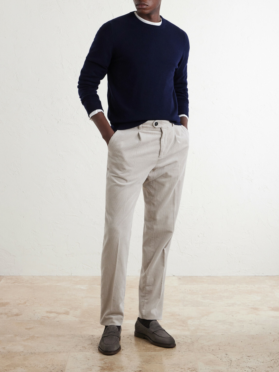 FEDELI - Argentina Baby Cashmere Sweater - Blue