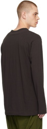 Yohji Yamamoto Gray Crewneck Long Sleeve T-Shirt