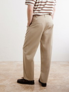 A.P.C. - Ricky Straight-Leg Pleated Organic Cotton Trousers - Neutrals