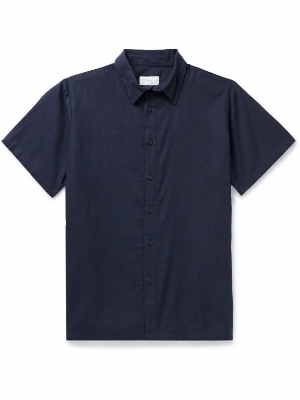 Photo: Onia - Stretch Linen-Blend Shirt - Blue