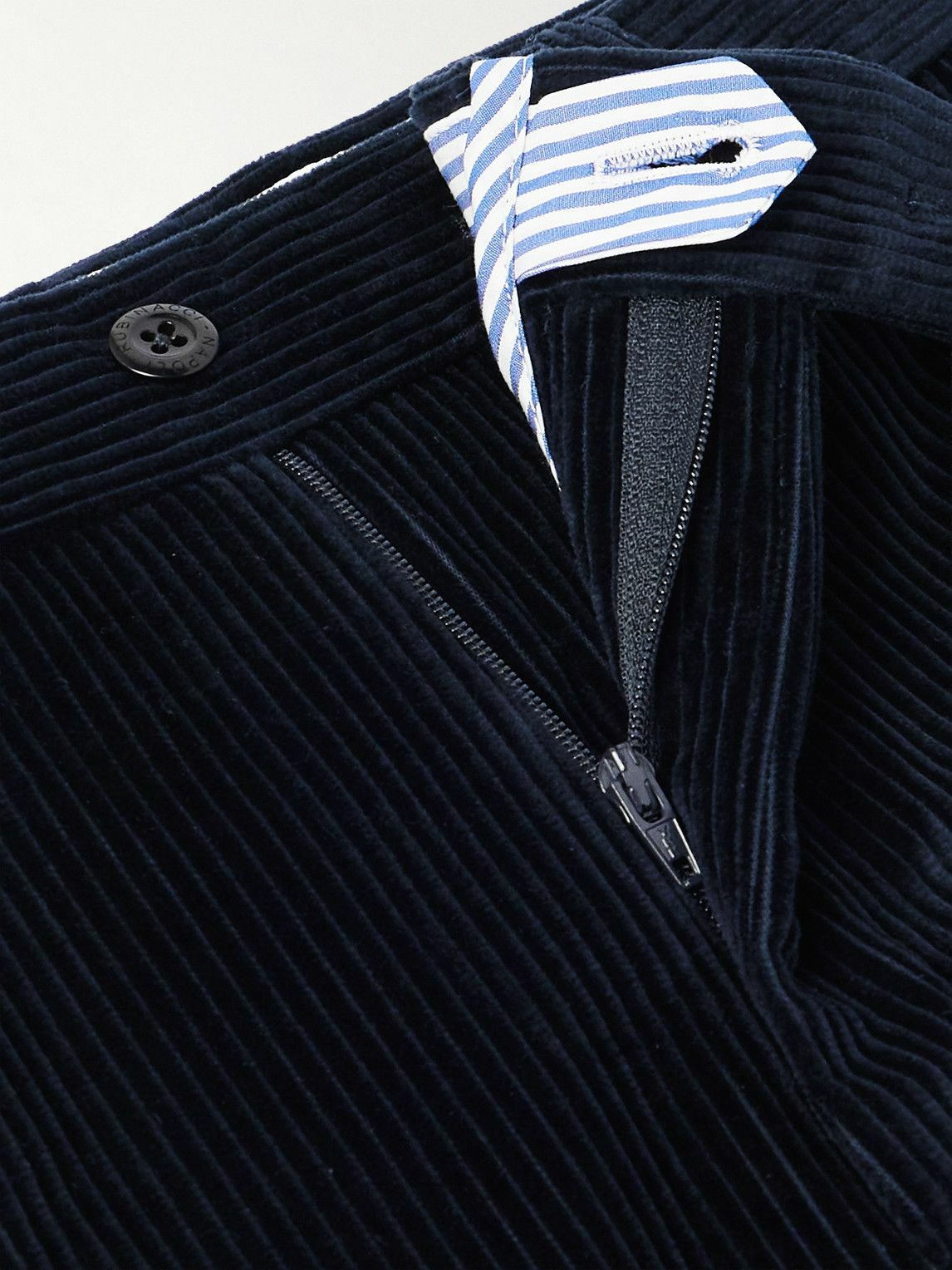 Rubinacci - Straight-Leg Cotton-Corduroy Trousers - Blue