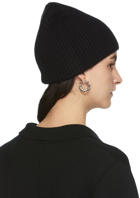 TOTEME Black Cashmere Ribbed Beanie