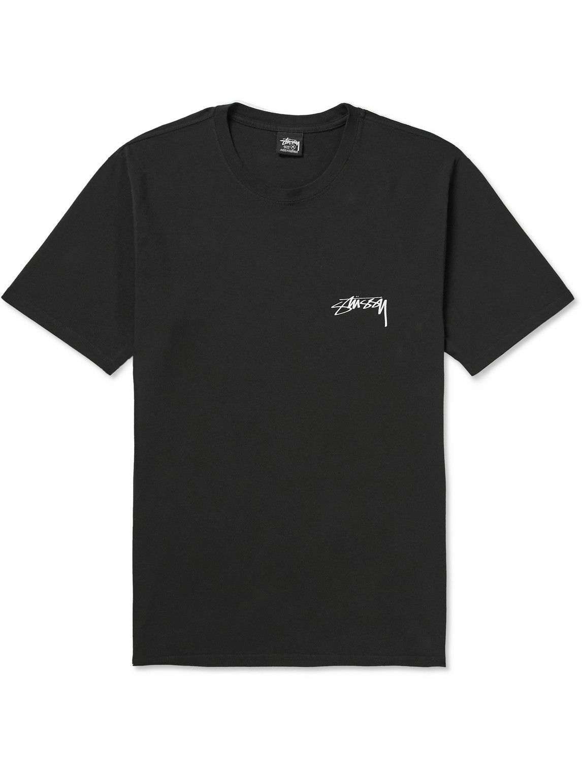 Stussy - Logo-Print Cotton-Jersey T-Shirt - Black Stussy