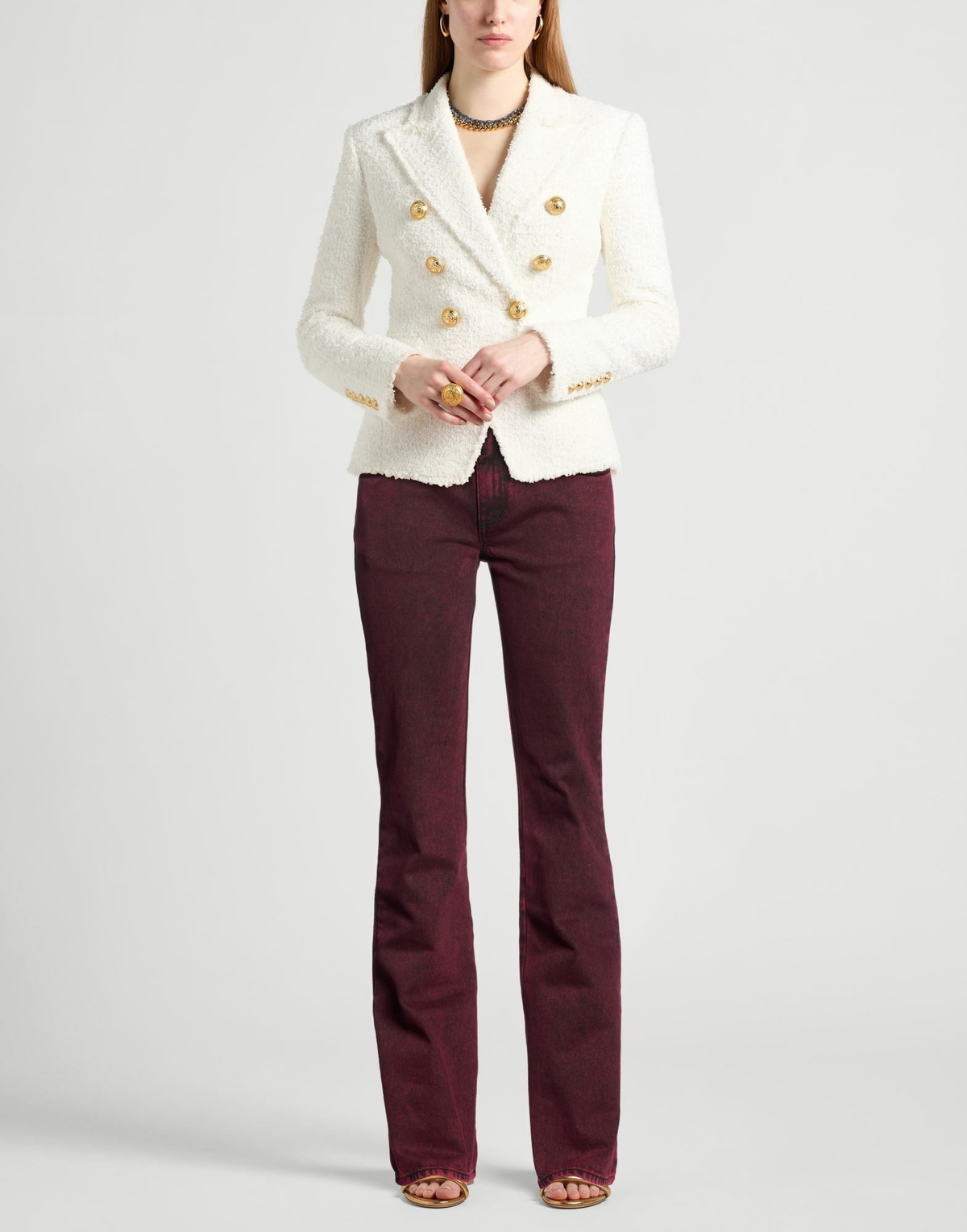 Mcqueen Womens Jeans Garnet