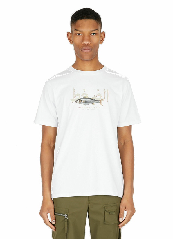 Photo: Arabic Fish T-Shirt in White