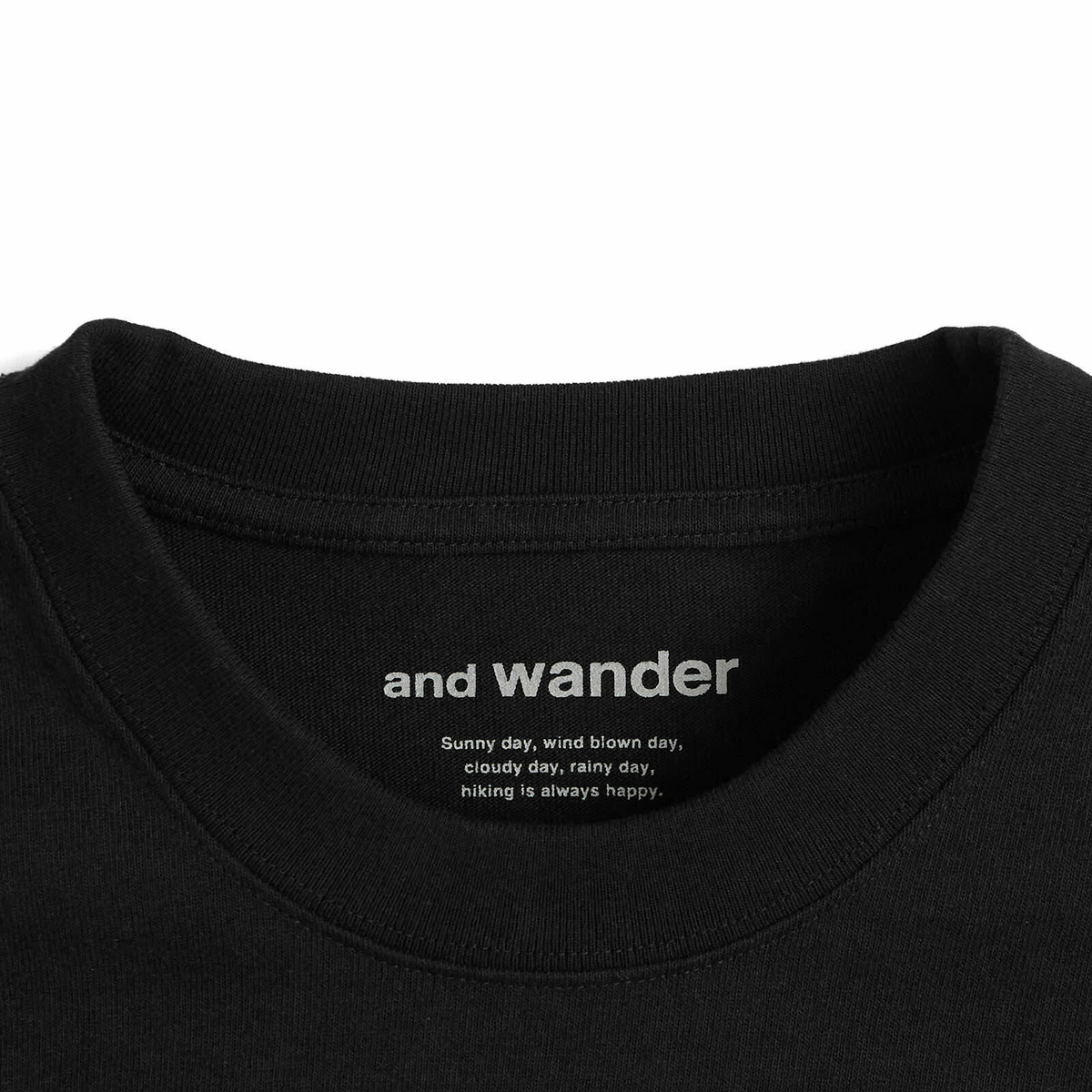 END. x and wander Print Pocket T-Shirt in Black