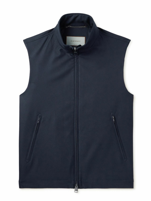 Photo: Canali - Aston Padded Shell Zip-Up Gilet - Blue
