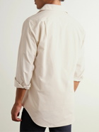 Loro Piana - Andre Striped Silk and Cotton-Blend Twill Shirt - Neutrals