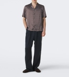 Frescobol Carioca Roberto printed silk bowling shirt