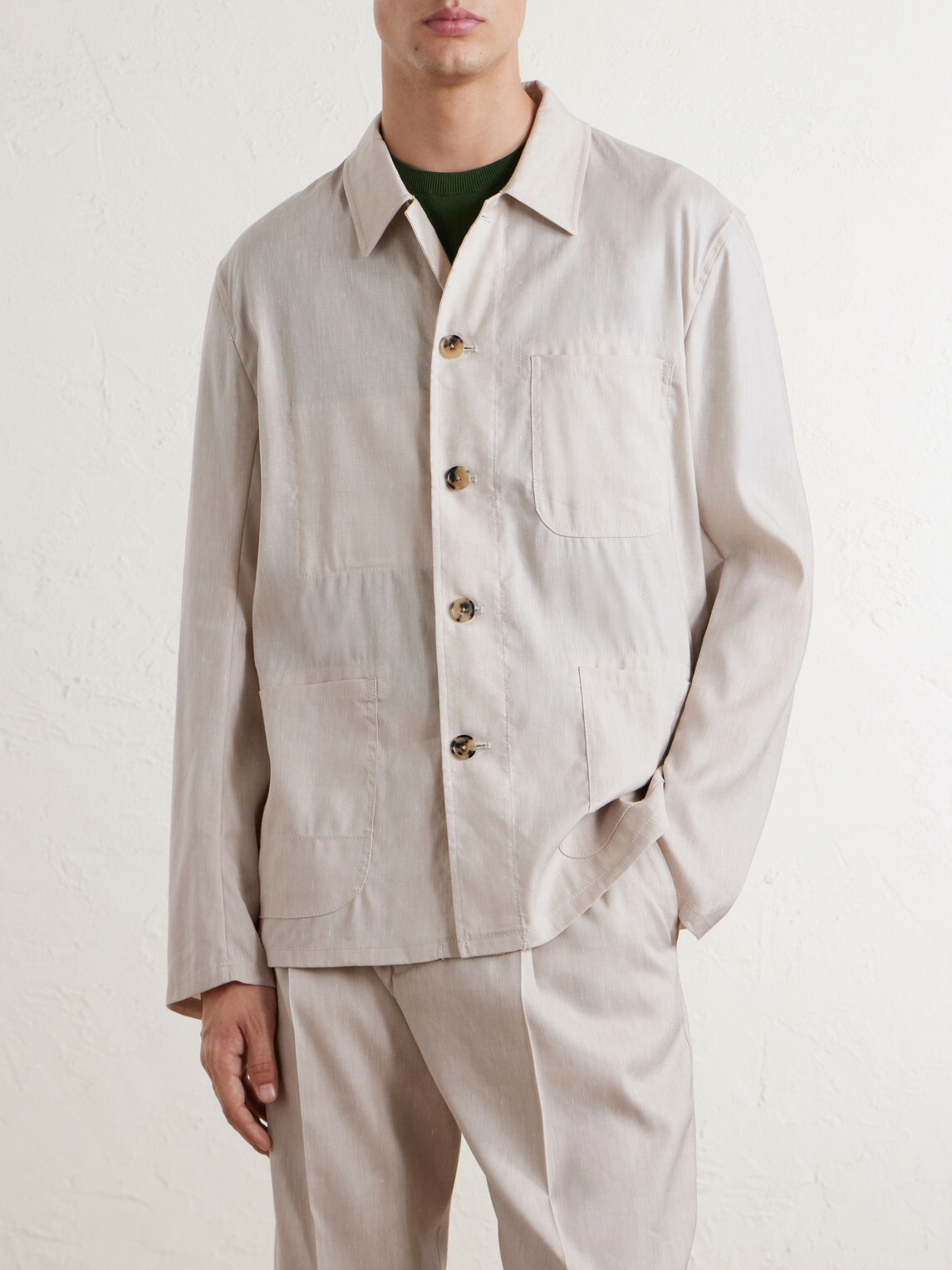 Paul Smith - Linen and Wool-Blend Overshirt - Neutrals