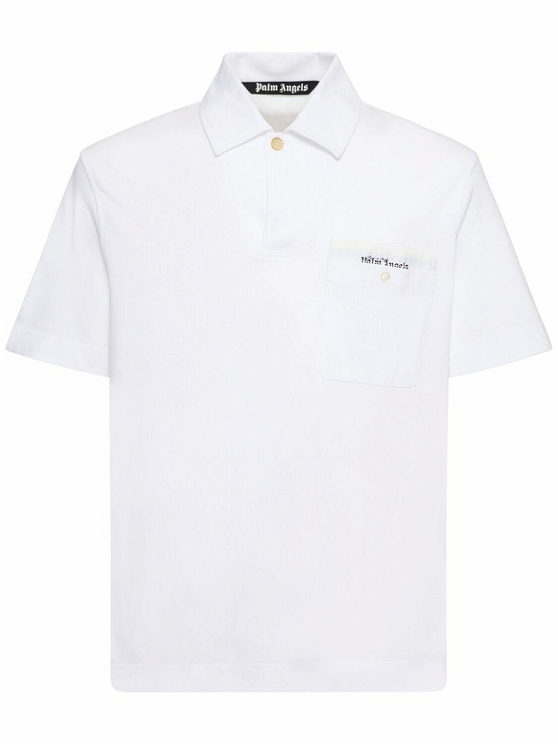 Photo: PALM ANGELS - Tailored Cotton Polo Shirt