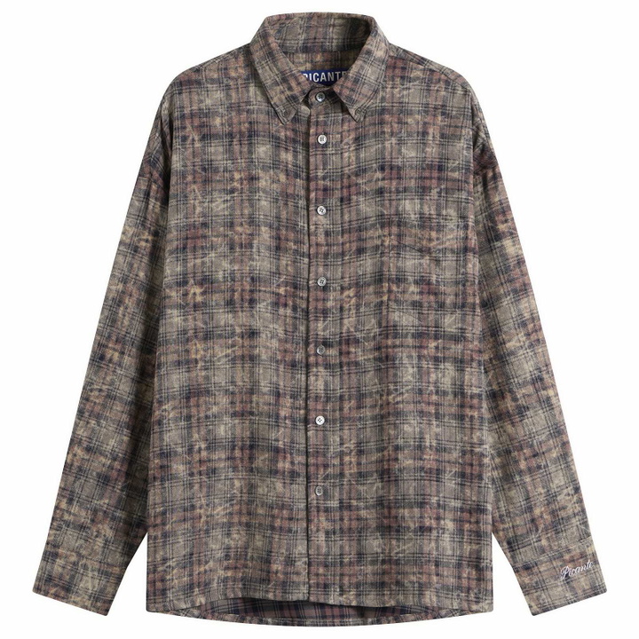 Photo: Picante Men's Rocco Bleached Check Shirt in Checked Navy