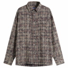 Picante Men's Rocco Bleached Check Shirt in Checked Navy