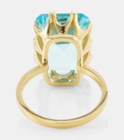Ileana Makri 18kt gold ring with topaz and diamonds