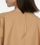 Deveaux New York - Amal cotton-blend poplin top