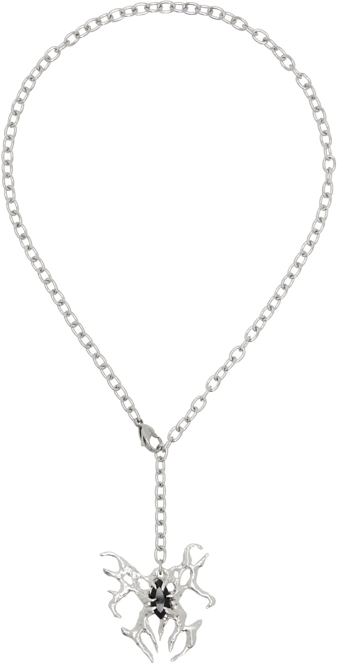Harlot Hands Silver Warrior Butterfly Pendant Necklace