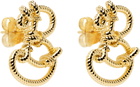 Burberry Gold Large Nautical Knot Stud Earrings