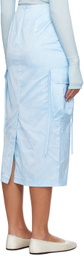 Kijun Blue Drawing Cargo Midi Skirt