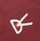 DISTRICT VISION - Air-Wear Logo-Print Stretch-Mesh T-Shirt - Burgundy